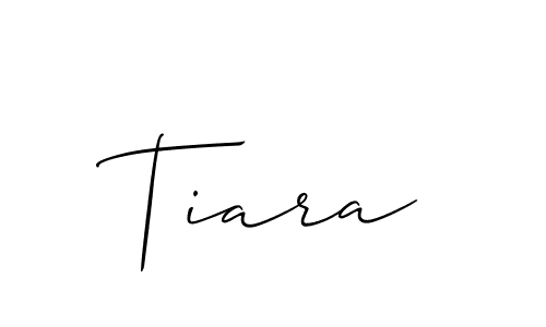 You should practise on your own different ways (Allison_Script) to write your name (Tiara) in signature. don't let someone else do it for you. Tiara signature style 2 images and pictures png