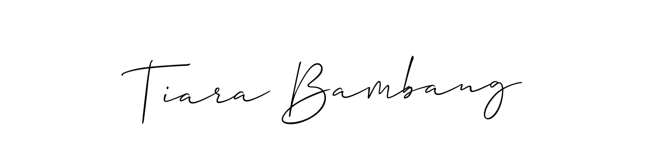Make a short Tiara Bambang signature style. Manage your documents anywhere anytime using Allison_Script. Create and add eSignatures, submit forms, share and send files easily. Tiara Bambang signature style 2 images and pictures png