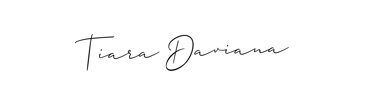You can use this online signature creator to create a handwritten signature for the name Tiara Daviana. This is the best online autograph maker. Tiara Daviana signature style 2 images and pictures png