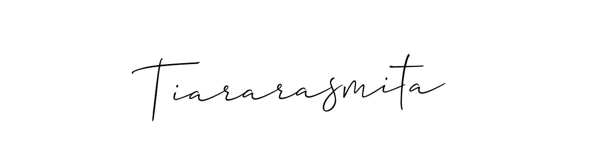 Create a beautiful signature design for name Tiararasmita. With this signature (Allison_Script) fonts, you can make a handwritten signature for free. Tiararasmita signature style 2 images and pictures png