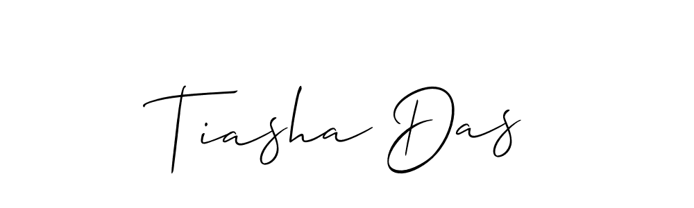 Create a beautiful signature design for name Tiasha Das. With this signature (Allison_Script) fonts, you can make a handwritten signature for free. Tiasha Das signature style 2 images and pictures png