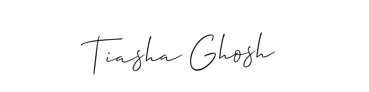 Make a short Tiasha Ghosh signature style. Manage your documents anywhere anytime using Allison_Script. Create and add eSignatures, submit forms, share and send files easily. Tiasha Ghosh signature style 2 images and pictures png