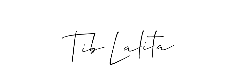 How to Draw Tib Lalita signature style? Allison_Script is a latest design signature styles for name Tib Lalita. Tib Lalita signature style 2 images and pictures png