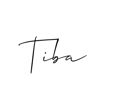 Make a beautiful signature design for name Tiba. With this signature (Allison_Script) style, you can create a handwritten signature for free. Tiba signature style 2 images and pictures png