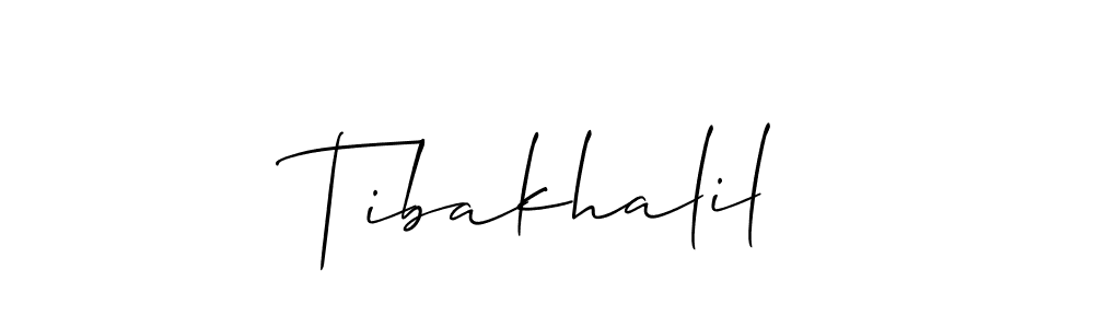 How to make Tibakhalil name signature. Use Allison_Script style for creating short signs online. This is the latest handwritten sign. Tibakhalil signature style 2 images and pictures png