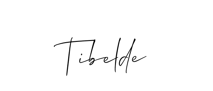 Design your own signature with our free online signature maker. With this signature software, you can create a handwritten (Allison_Script) signature for name Tibelde. Tibelde signature style 2 images and pictures png