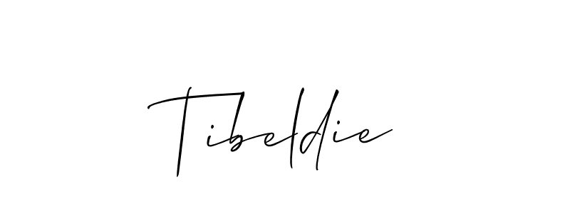 How to make Tibeldie signature? Allison_Script is a professional autograph style. Create handwritten signature for Tibeldie name. Tibeldie signature style 2 images and pictures png