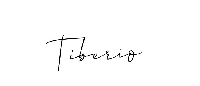 Make a beautiful signature design for name Tiberio. With this signature (Allison_Script) style, you can create a handwritten signature for free. Tiberio signature style 2 images and pictures png