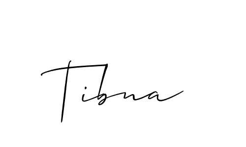 Make a beautiful signature design for name Tibna. With this signature (Allison_Script) style, you can create a handwritten signature for free. Tibna signature style 2 images and pictures png