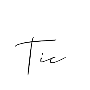 How to make Tic name signature. Use Allison_Script style for creating short signs online. This is the latest handwritten sign. Tic signature style 2 images and pictures png