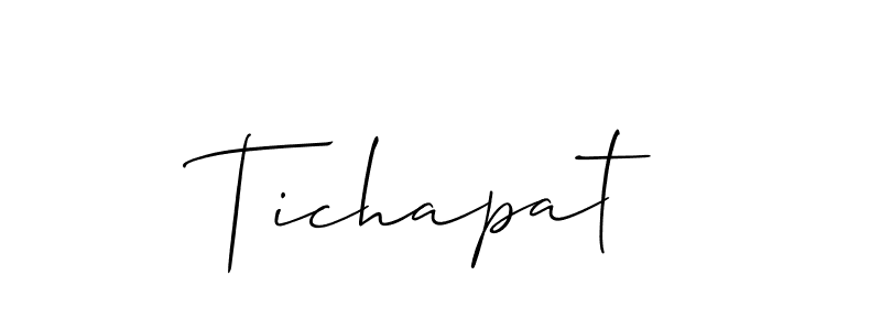 How to Draw Tichapat signature style? Allison_Script is a latest design signature styles for name Tichapat. Tichapat signature style 2 images and pictures png