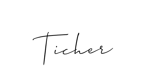 Once you've used our free online signature maker to create your best signature Allison_Script style, it's time to enjoy all of the benefits that Ticher name signing documents. Ticher signature style 2 images and pictures png