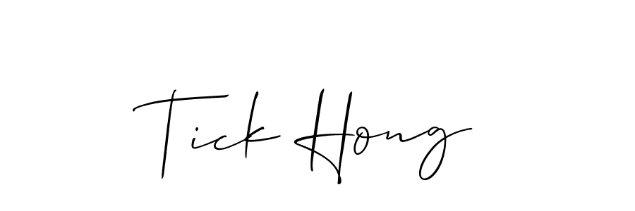 Make a beautiful signature design for name Tick Hong. Use this online signature maker to create a handwritten signature for free. Tick Hong signature style 2 images and pictures png