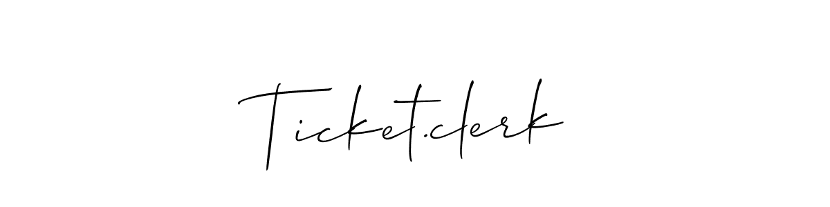 Make a beautiful signature design for name Ticket.clerk. Use this online signature maker to create a handwritten signature for free. Ticket.clerk signature style 2 images and pictures png