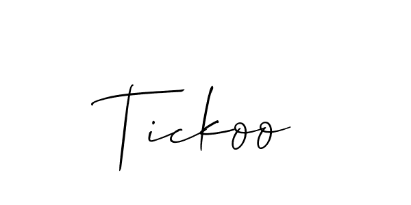 Make a short Tickoo signature style. Manage your documents anywhere anytime using Allison_Script. Create and add eSignatures, submit forms, share and send files easily. Tickoo signature style 2 images and pictures png