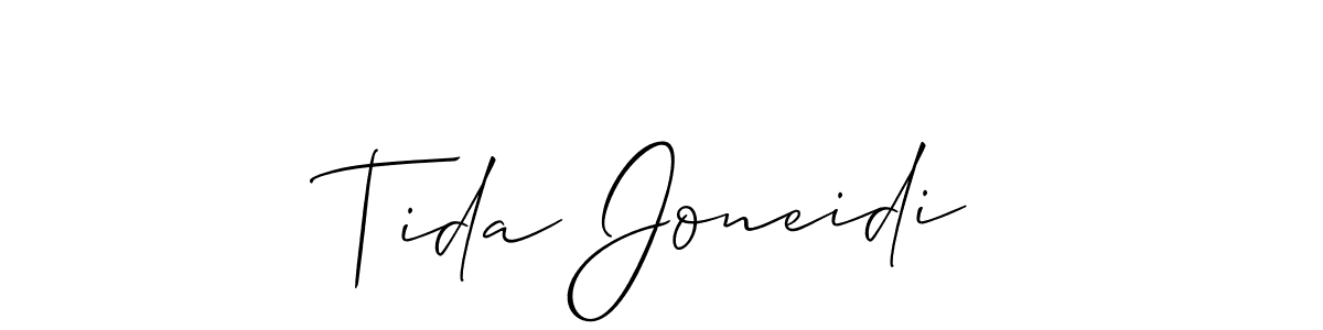 Also we have Tida Joneidi name is the best signature style. Create professional handwritten signature collection using Allison_Script autograph style. Tida Joneidi signature style 2 images and pictures png