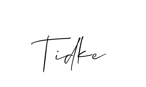 You should practise on your own different ways (Allison_Script) to write your name (Tidke) in signature. don't let someone else do it for you. Tidke signature style 2 images and pictures png