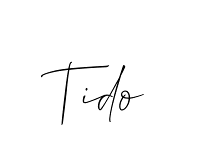 if you are searching for the best signature style for your name Tido. so please give up your signature search. here we have designed multiple signature styles  using Allison_Script. Tido signature style 2 images and pictures png