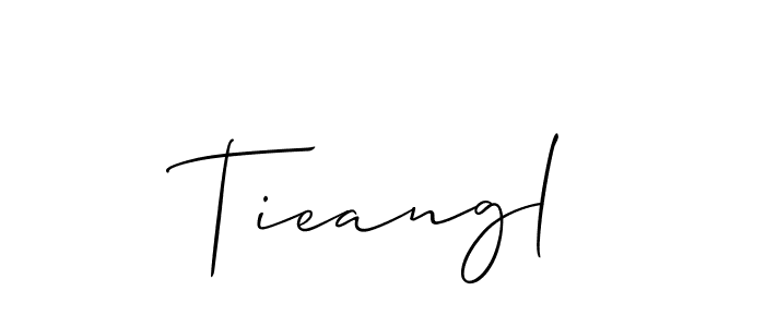 Also You can easily find your signature by using the search form. We will create Tieangl name handwritten signature images for you free of cost using Allison_Script sign style. Tieangl signature style 2 images and pictures png
