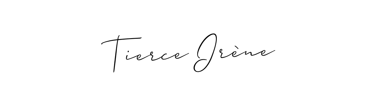 if you are searching for the best signature style for your name Tierce Irène. so please give up your signature search. here we have designed multiple signature styles  using Allison_Script. Tierce Irène signature style 2 images and pictures png
