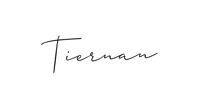 Make a beautiful signature design for name Tiernan. With this signature (Allison_Script) style, you can create a handwritten signature for free. Tiernan signature style 2 images and pictures png