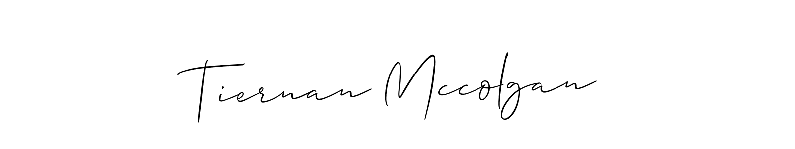 You should practise on your own different ways (Allison_Script) to write your name (Tiernan Mccolgan) in signature. don't let someone else do it for you. Tiernan Mccolgan signature style 2 images and pictures png