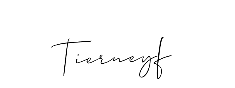 Design your own signature with our free online signature maker. With this signature software, you can create a handwritten (Allison_Script) signature for name Tierneyf. Tierneyf signature style 2 images and pictures png