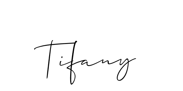 Use a signature maker to create a handwritten signature online. With this signature software, you can design (Allison_Script) your own signature for name Tifany. Tifany signature style 2 images and pictures png