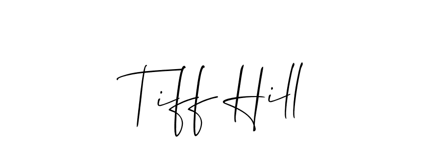 How to make Tiff Hill signature? Allison_Script is a professional autograph style. Create handwritten signature for Tiff Hill name. Tiff Hill signature style 2 images and pictures png