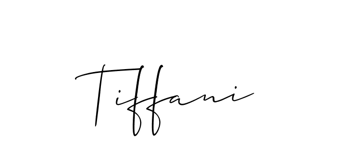 Use a signature maker to create a handwritten signature online. With this signature software, you can design (Allison_Script) your own signature for name Tiffani. Tiffani signature style 2 images and pictures png