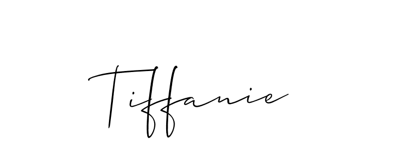 How to make Tiffanie signature? Allison_Script is a professional autograph style. Create handwritten signature for Tiffanie name. Tiffanie signature style 2 images and pictures png