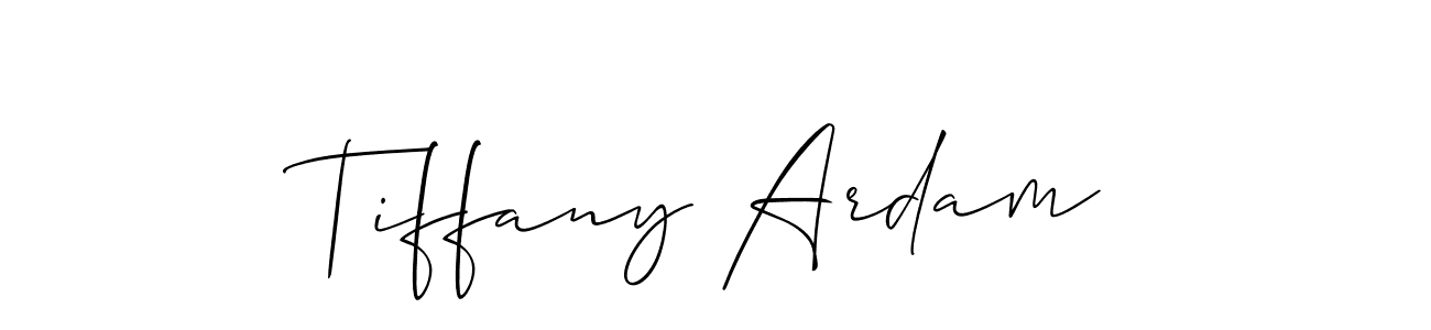 How to Draw Tiffany Ardam signature style? Allison_Script is a latest design signature styles for name Tiffany Ardam. Tiffany Ardam signature style 2 images and pictures png