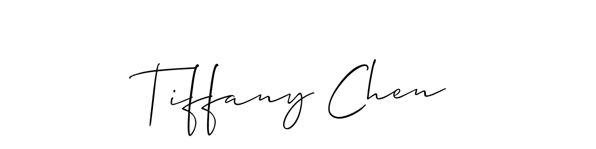 It looks lik you need a new signature style for name Tiffany Chen. Design unique handwritten (Allison_Script) signature with our free signature maker in just a few clicks. Tiffany Chen signature style 2 images and pictures png