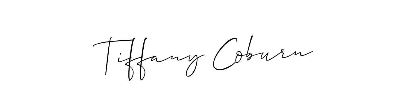 Tiffany Coburn stylish signature style. Best Handwritten Sign (Allison_Script) for my name. Handwritten Signature Collection Ideas for my name Tiffany Coburn. Tiffany Coburn signature style 2 images and pictures png