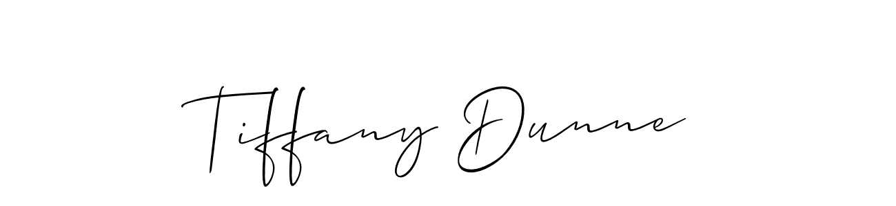 You should practise on your own different ways (Allison_Script) to write your name (Tiffany Dunne) in signature. don't let someone else do it for you. Tiffany Dunne signature style 2 images and pictures png