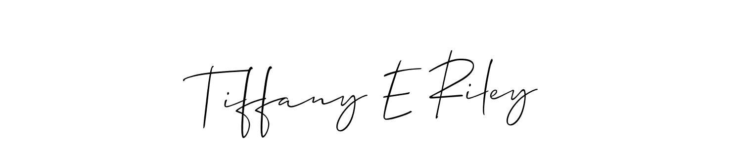 How to make Tiffany E Riley signature? Allison_Script is a professional autograph style. Create handwritten signature for Tiffany E Riley name. Tiffany E Riley signature style 2 images and pictures png