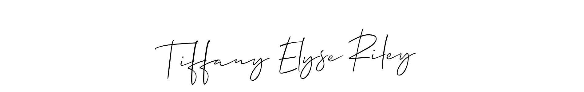 Allison_Script is a professional signature style that is perfect for those who want to add a touch of class to their signature. It is also a great choice for those who want to make their signature more unique. Get Tiffany Elyse Riley name to fancy signature for free. Tiffany Elyse Riley signature style 2 images and pictures png