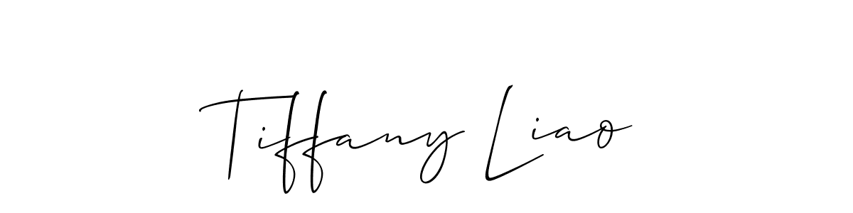 Allison_Script is a professional signature style that is perfect for those who want to add a touch of class to their signature. It is also a great choice for those who want to make their signature more unique. Get Tiffany Liao name to fancy signature for free. Tiffany Liao signature style 2 images and pictures png