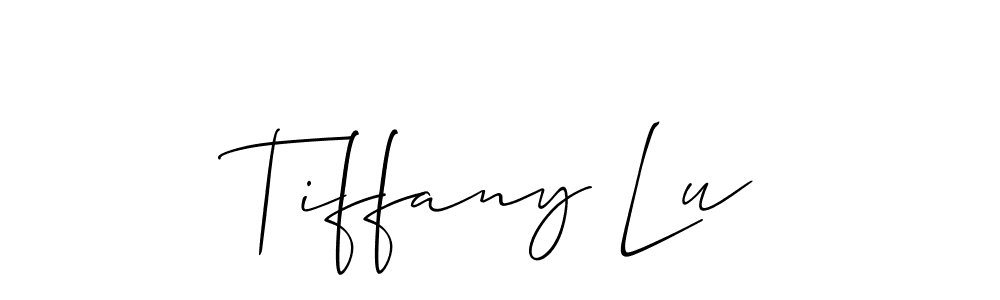 if you are searching for the best signature style for your name Tiffany Lu. so please give up your signature search. here we have designed multiple signature styles  using Allison_Script. Tiffany Lu signature style 2 images and pictures png