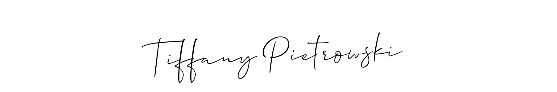 This is the best signature style for the Tiffany Pietrowski name. Also you like these signature font (Allison_Script). Mix name signature. Tiffany Pietrowski signature style 2 images and pictures png