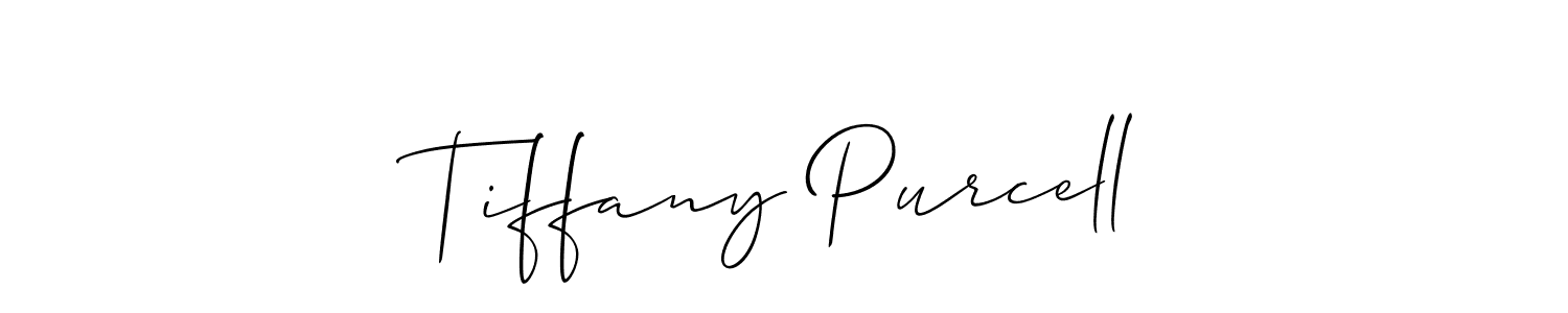You should practise on your own different ways (Allison_Script) to write your name (Tiffany Purcell) in signature. don't let someone else do it for you. Tiffany Purcell signature style 2 images and pictures png