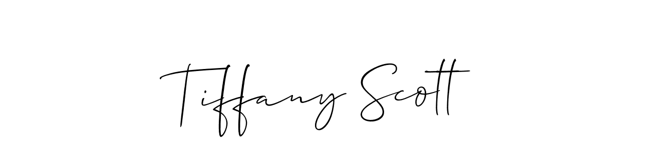 How to make Tiffany Scott signature? Allison_Script is a professional autograph style. Create handwritten signature for Tiffany Scott name. Tiffany Scott signature style 2 images and pictures png