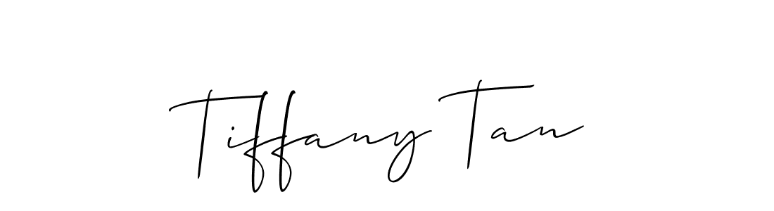 Use a signature maker to create a handwritten signature online. With this signature software, you can design (Allison_Script) your own signature for name Tiffany Tan. Tiffany Tan signature style 2 images and pictures png