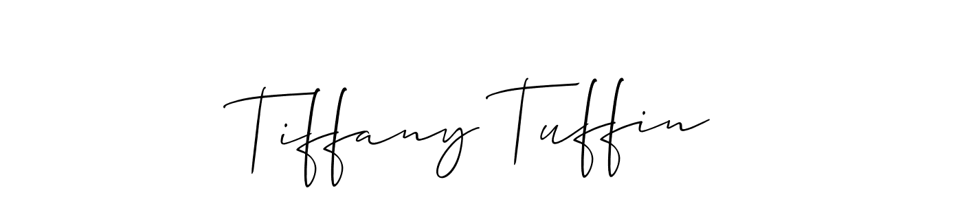 Make a beautiful signature design for name Tiffany Tuffin. With this signature (Allison_Script) style, you can create a handwritten signature for free. Tiffany Tuffin signature style 2 images and pictures png