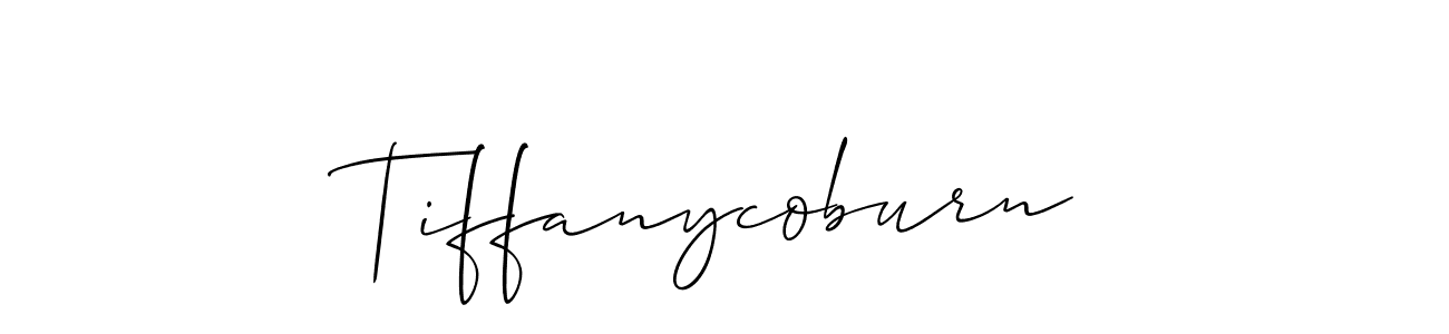 Use a signature maker to create a handwritten signature online. With this signature software, you can design (Allison_Script) your own signature for name Tiffanycoburn. Tiffanycoburn signature style 2 images and pictures png