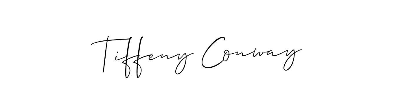 Make a short Tiffeny Conway signature style. Manage your documents anywhere anytime using Allison_Script. Create and add eSignatures, submit forms, share and send files easily. Tiffeny Conway signature style 2 images and pictures png