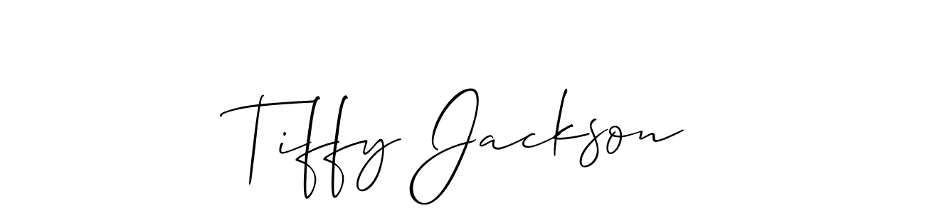 You should practise on your own different ways (Allison_Script) to write your name (Tiffy Jackson) in signature. don't let someone else do it for you. Tiffy Jackson signature style 2 images and pictures png