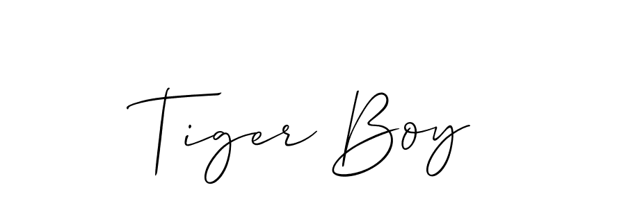 How to make Tiger Boy name signature. Use Allison_Script style for creating short signs online. This is the latest handwritten sign. Tiger Boy signature style 2 images and pictures png