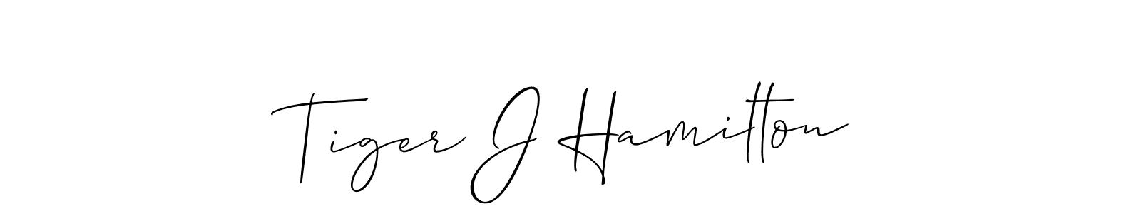 if you are searching for the best signature style for your name Tiger J Hamilton. so please give up your signature search. here we have designed multiple signature styles  using Allison_Script. Tiger J Hamilton signature style 2 images and pictures png