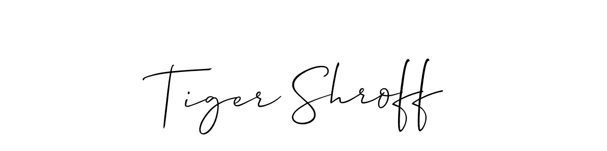 Design your own signature with our free online signature maker. With this signature software, you can create a handwritten (Allison_Script) signature for name Tiger Shroff. Tiger Shroff signature style 2 images and pictures png